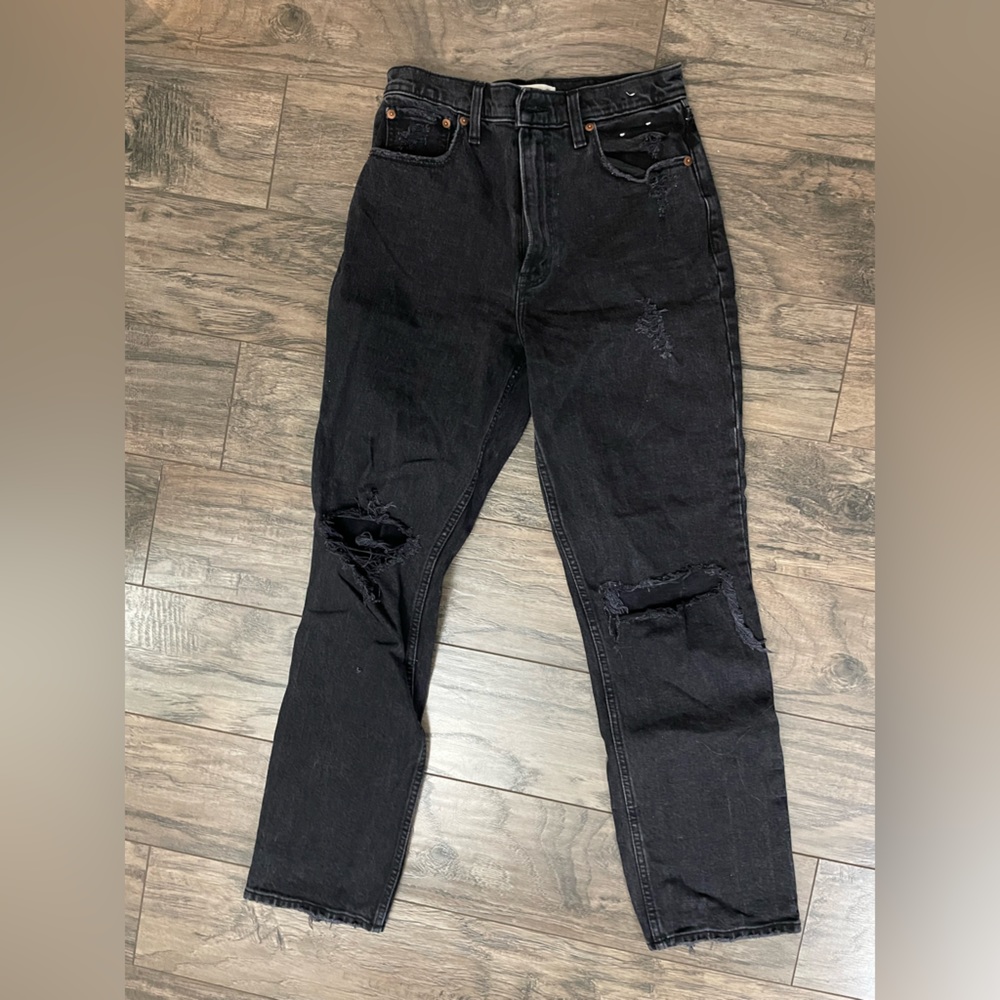 The 90’s straight ultra high rise jean